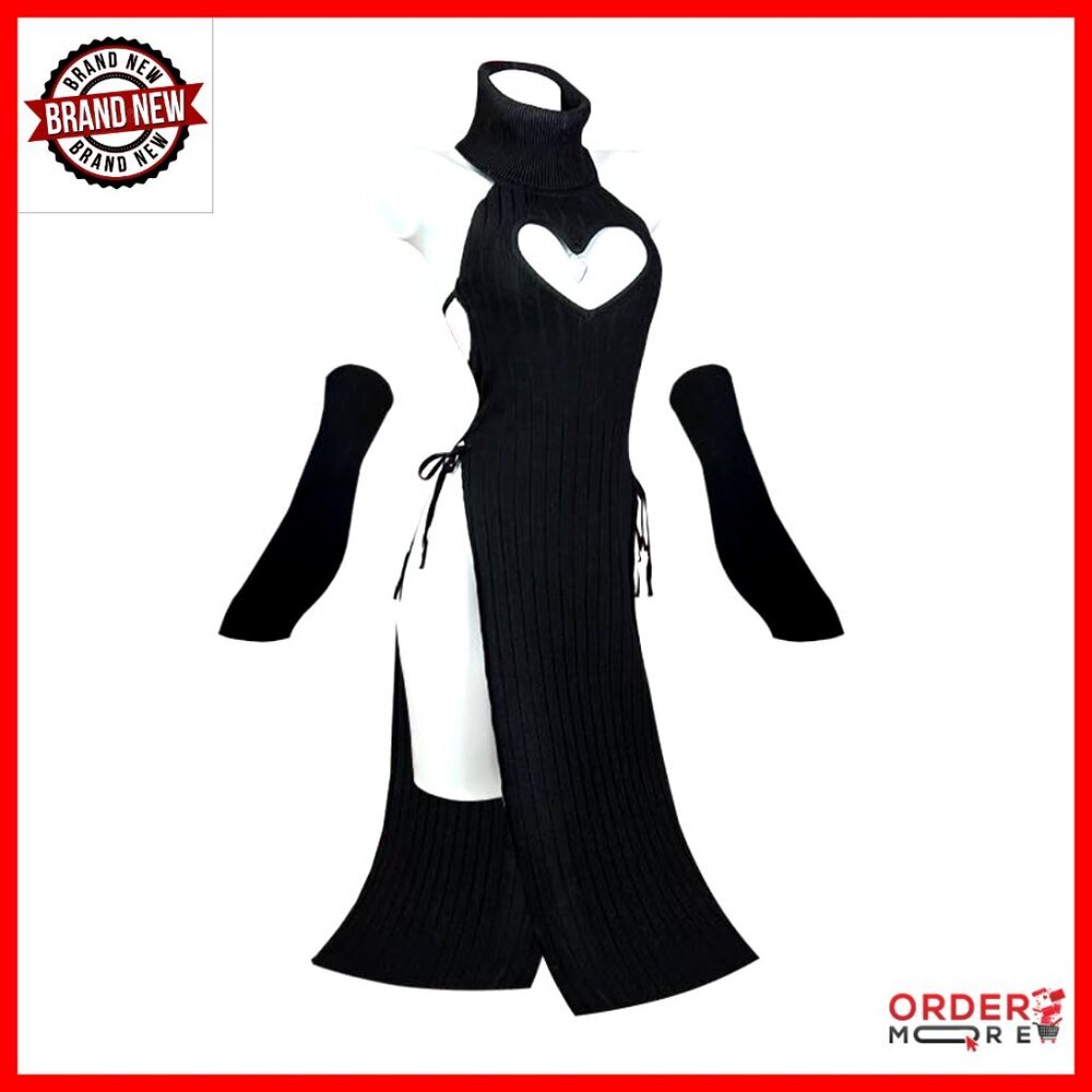 Sexy Cheongsam Halloween Costume Long Dress Cosplay Lingerie High Slit
